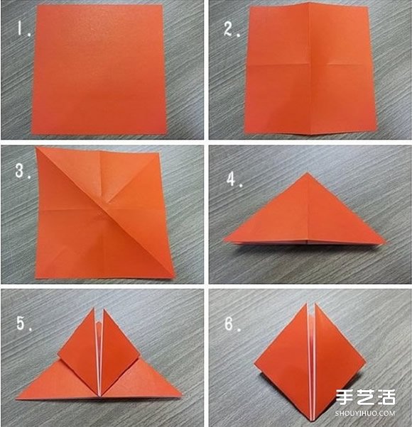 郁金香紙花的折法圖解 手工折紙郁金香步驟圖 - www.iyw0659.cn