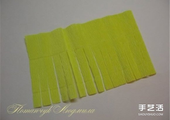 皺紋紙菊花的折法圖解 黃菊花的做法過程教程 - www.iyw0659.cn