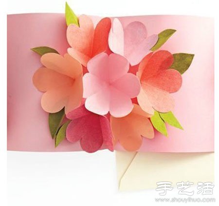 立體的花朵裝飾賀卡手工制作 - www.iyw0659.cn