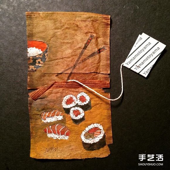 變廢為寶:藝術家用喝過的茶包當畫布寫日記 - www.iyw0659.cn