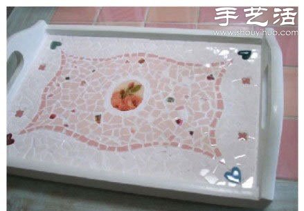 瓷磚碎片廢物利用改造舊托盤 - www.iyw0659.cn