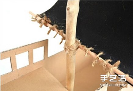 瓦楞紙海盜船手工制作 兒童玩具船模型DIY方法 - www.iyw0659.cn