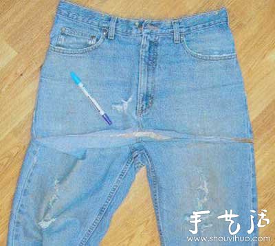 牛仔褲舊物改造 DIY牛仔手提包 - www.iyw0659.cn