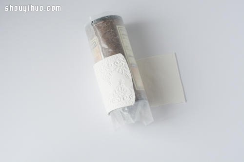利用紙粘土自制純白蕾絲收納筒DIY圖解教程 - www.iyw0659.cn