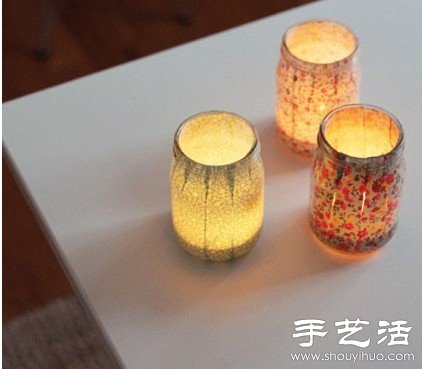玻璃罐變廢為寶手工制作浪漫日式蠟燭臺 - www.iyw0659.cn