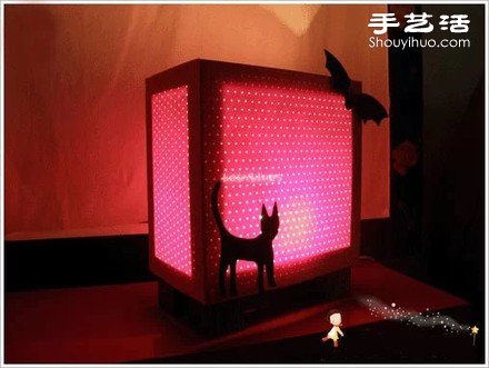 廢舊紙箱廢物利用手工制作漂亮臺(tái)燈圖解教程 - www.iyw0659.cn