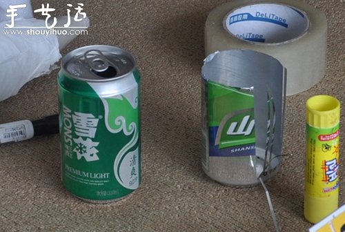 廢棄易拉罐手工DIY工藝小椅子 - www.iyw0659.cn