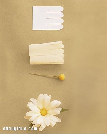 皺紋紙手工制作素雅菊花DIY圖解教程 - www.iyw0659.cn