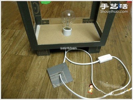 廢舊紙箱廢物利用手工制作漂亮臺(tái)燈圖解教程 - www.iyw0659.cn