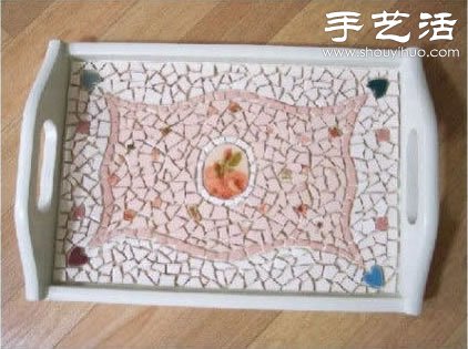 瓷磚碎片廢物利用改造舊托盤 - www.iyw0659.cn
