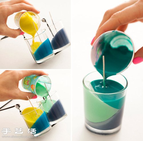 蠟筆+蠟 漂亮七彩蠟燭手工DIY教程 - www.iyw0659.cn