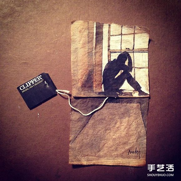變廢為寶:藝術家用喝過的茶包當畫布寫日記 - www.iyw0659.cn