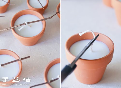 創意手工制作迷你盆栽蠟燭/燭臺 - www.iyw0659.cn