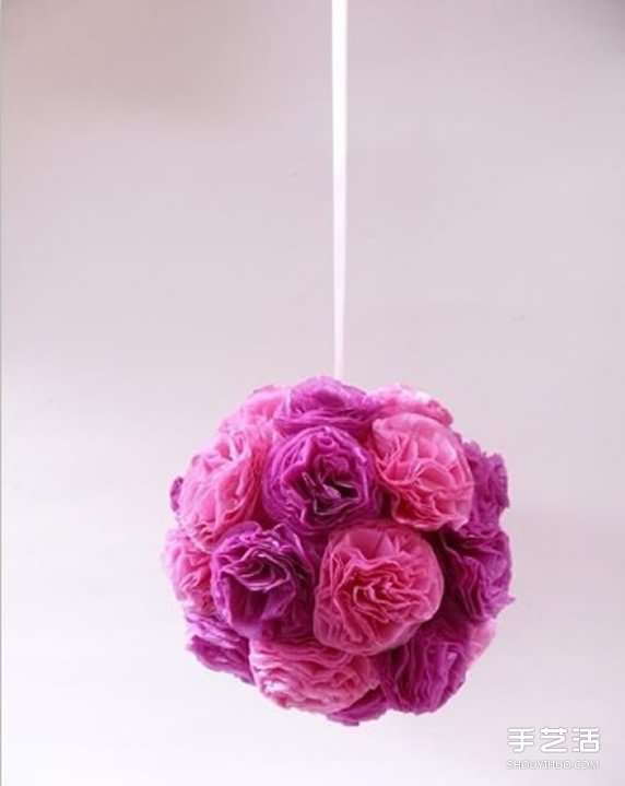 婚禮用紙花球的制作方法 紙花球的做法圖解 - www.iyw0659.cn