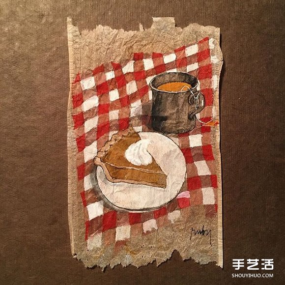 變廢為寶:藝術家用喝過的茶包當畫布寫日記 - www.iyw0659.cn