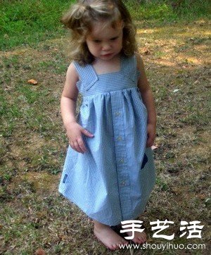 襯衫舊物改造 給女兒手工DIY愛心裙子 - www.iyw0659.cn