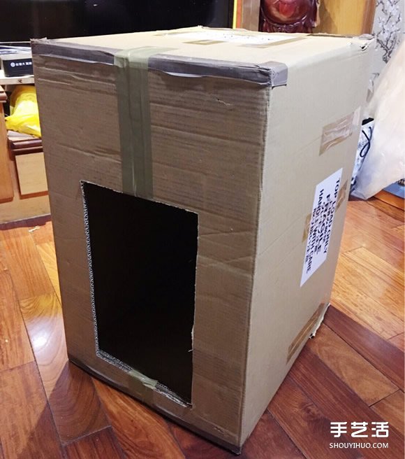 狗屋的制作方法帶圖片 廢紙箱做狗窩的做法 - www.iyw0659.cn