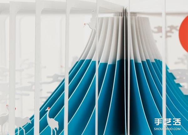 紙雕藝術:壯麗富士山縮小成迷你立體書 - www.iyw0659.cn