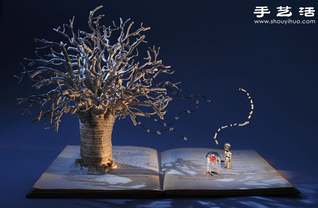 精致細膩的書本紙雕作品欣賞 - www.iyw0659.cn