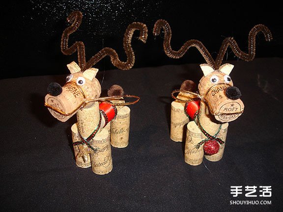 圣誕節軟木塞DIY圖片 圣誕紅酒瓶塞手工小制作 - www.iyw0659.cn