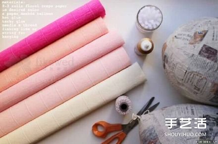 大型皺紙花的做法步驟 手工皺紙花的折法圖解 - www.iyw0659.cn