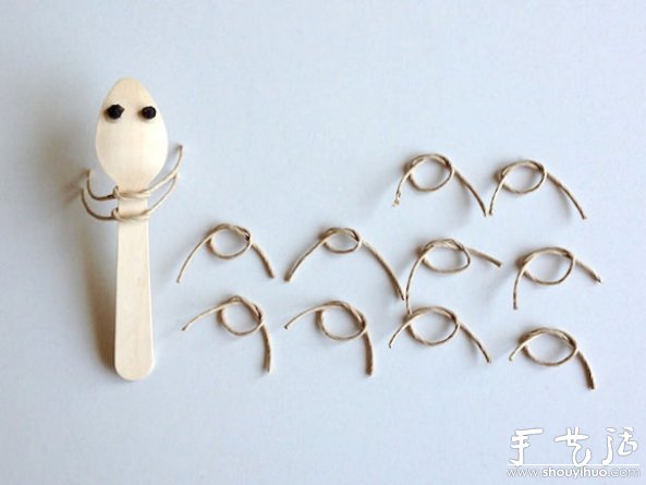 一次性勺子廢物利用DIY昆蟲玩具 - www.iyw0659.cn