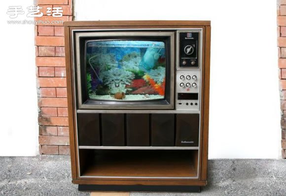 舊電視手工DIY改造懷舊魚缸水族箱圖解教程 - www.iyw0659.cn