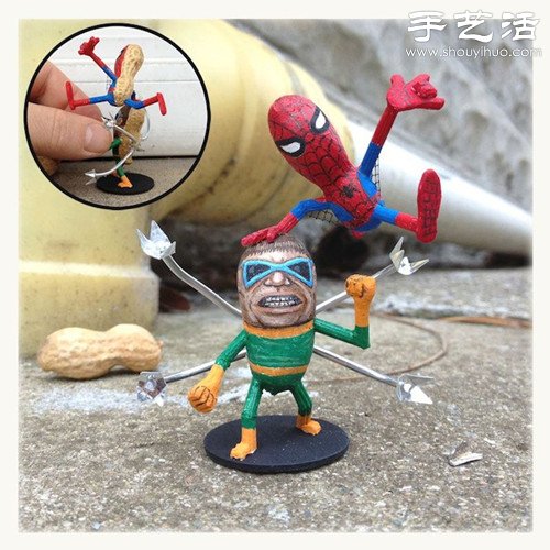 創意DIY:花生殼表面繪制人物肖像 - www.iyw0659.cn