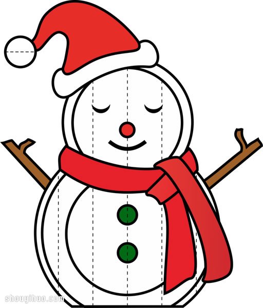 立體紙雕圣誕雪人DIY手工制作圖解教程 - www.iyw0659.cn