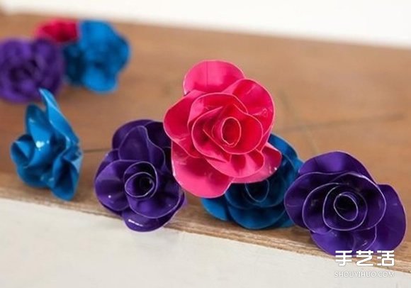 如何制作膠帶玫瑰花 彩色膠帶玫瑰花的做法 - www.iyw0659.cn