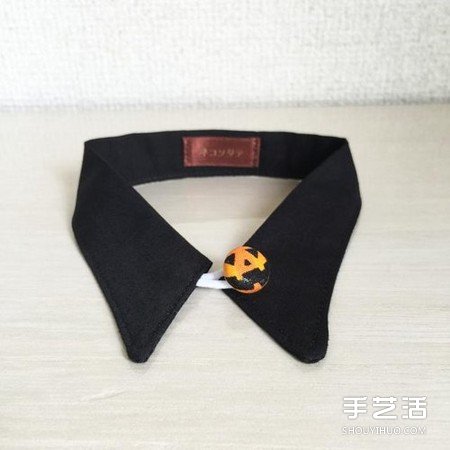 破舊襯衫廢物利用DIY手工制作紳士貓項圈 - www.iyw0659.cn