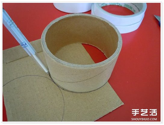 大號透明膠卷紙筒廢物利用 DIY制作西瓜收納盒 - www.iyw0659.cn